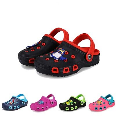 Garden Clogs Shoes Girls Boys Kids Slip-On Casual Two-tone Slippers ...