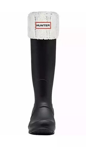 tall stitch cable knit boot socks Ivory 