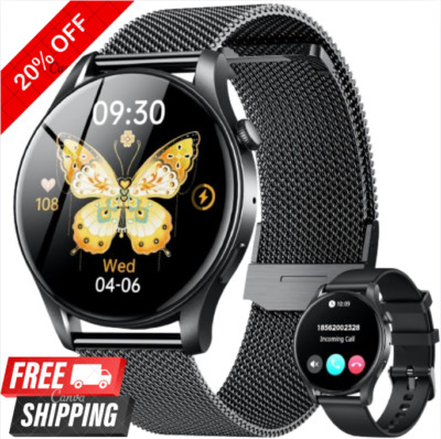 2025 Smart Watch For Men/Women, Waterproof Smartwatch Bluetooth iPhone Samsung
