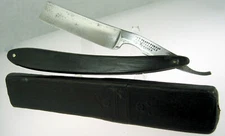 Antique Straight Razor "Set Ready For Use, Universally Approved" Thumb Notch Box