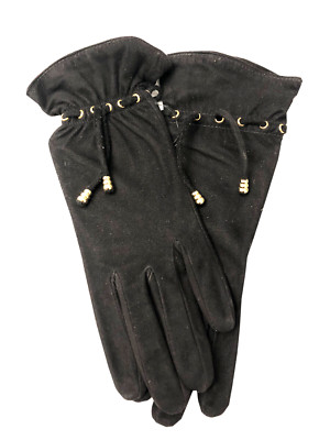 Lamm 9357S Damenhandschuh Lammleder schwarz Seidenfutter