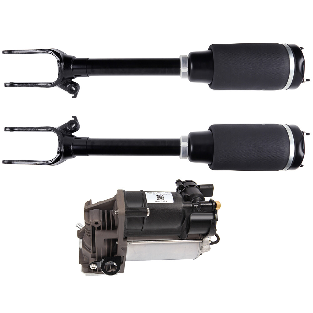 Pair Front Air Strut Shock Compressor Pumb For Mercedes W164 ML320 ML350 ML450