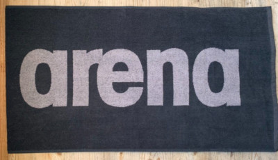 ARENA Sport Fitness Schwimm Handtuch GYM Soft Towel schwarz grau 50 x 100 cm NEU