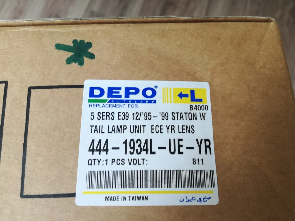  REAR LAMP  BRAND NEW BY DEPO 444-1934L L/H NEW FITS BMW 5 SER E39 12/95/99 EST — 第 2/3 张图片