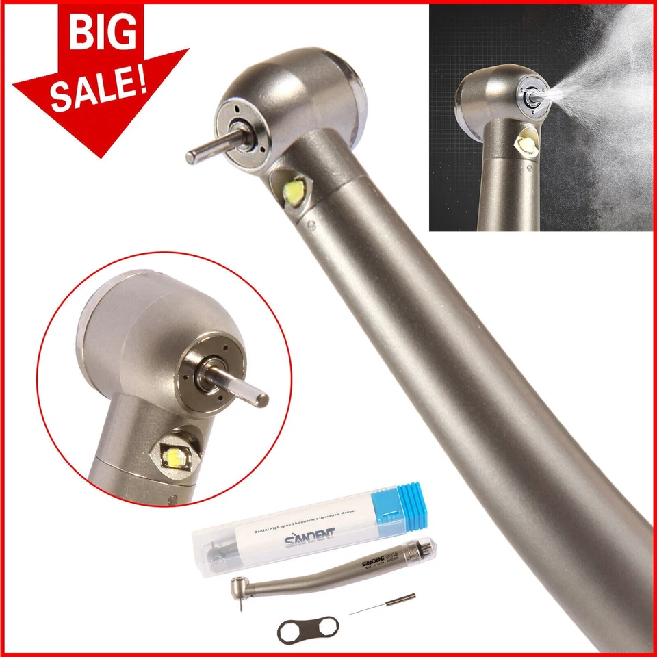 Dental Turbina NSK modelo Luz LED Triple 3 spray Fiber Optic Handpiece 4 Hole - Imagen 3 de 4