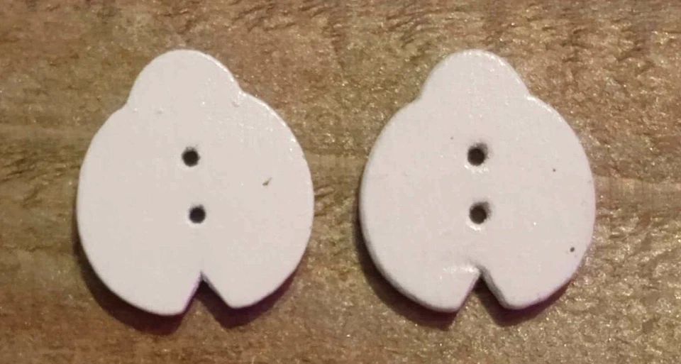 2 botones de costura de madera amarillos para dama insecto artesanía 2 agujeros 3/4" Foto 2 de 2