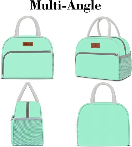 Coobiiya Lunch Bag, auslaufsicher, wärmeisoliert, auslaufsicher, mintgrün - Bild 7 von 8