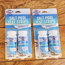 4x NEW Clorox Salt Pool Test Strips for Testing Salt & Balancer Levels w/ App