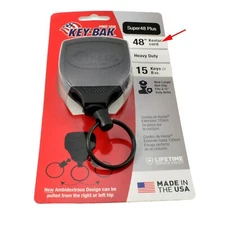 Key Bak SUPER48 Plus Heavy Duty Retractable Key Reel made with Kevlar Cord Belt