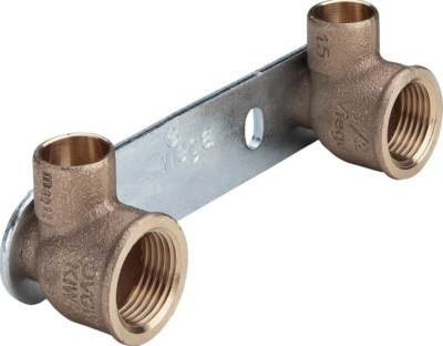 Montageeinheit-Gemini für Kupferrohrinstallation 100mm mit Lötwinkel, gerade ...