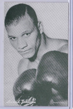 1947-66 Boxing Exhibits HAROLD JOHNSON FRONT VIEW ARCADE BOXER SUPPLY CO CARD