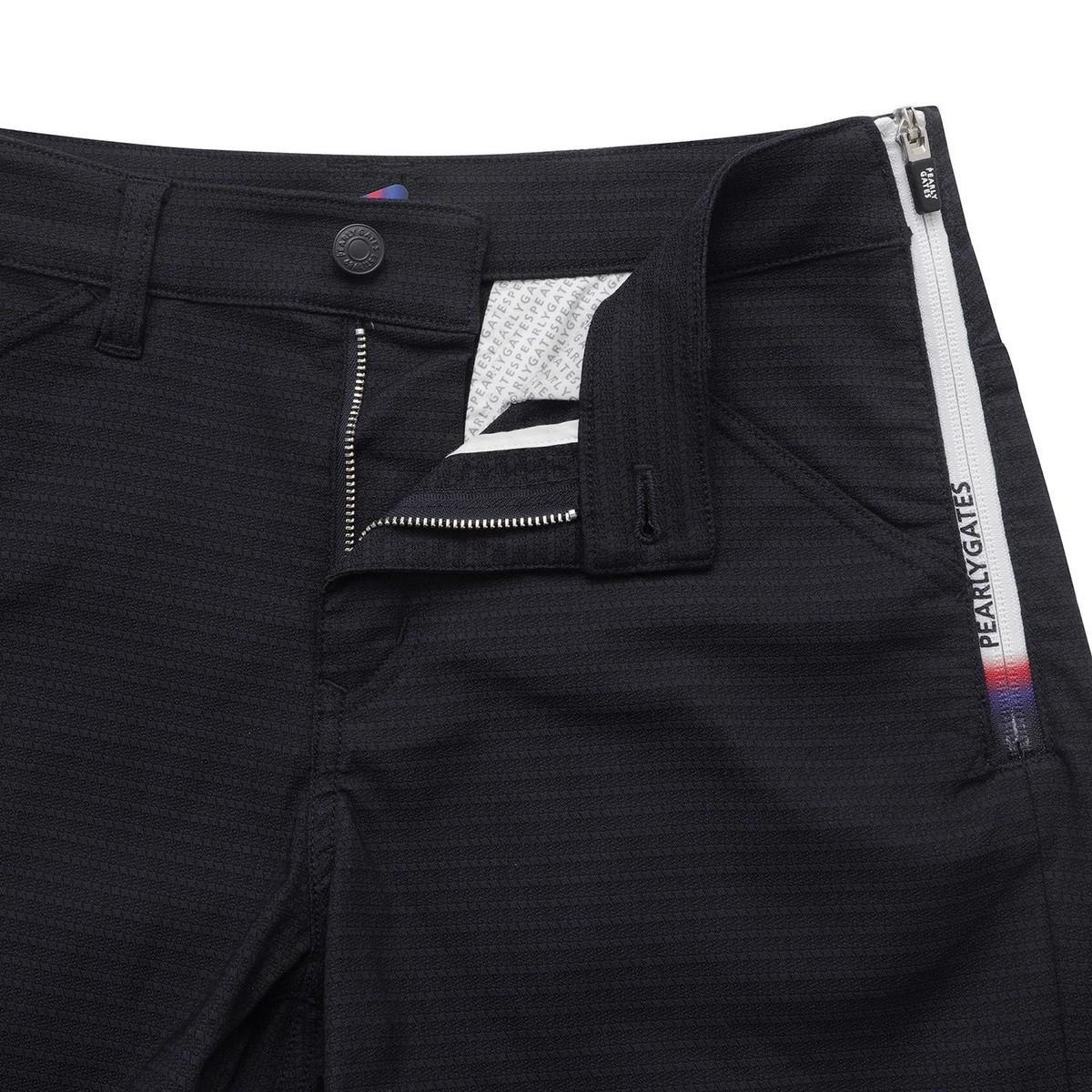 【PEARLY GATES】 Colorblock Smile Logo Embroidered Shorts Genuine PEARLY GATES GOLF Womens Smile Color Block Logo