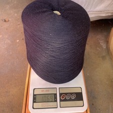 "big sale" 30 merino wool 70 cotton blend yarn cone in dark navy 3