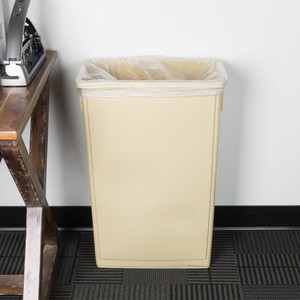 Home Garden 23 Gallon Heavy Duty Beige Plastic Slim Commercial