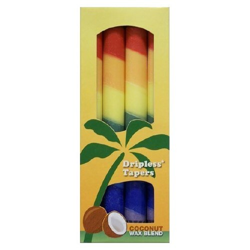 Rainbow Coconut Wax Taper Candle by Aloha Bay - 1 Count-image