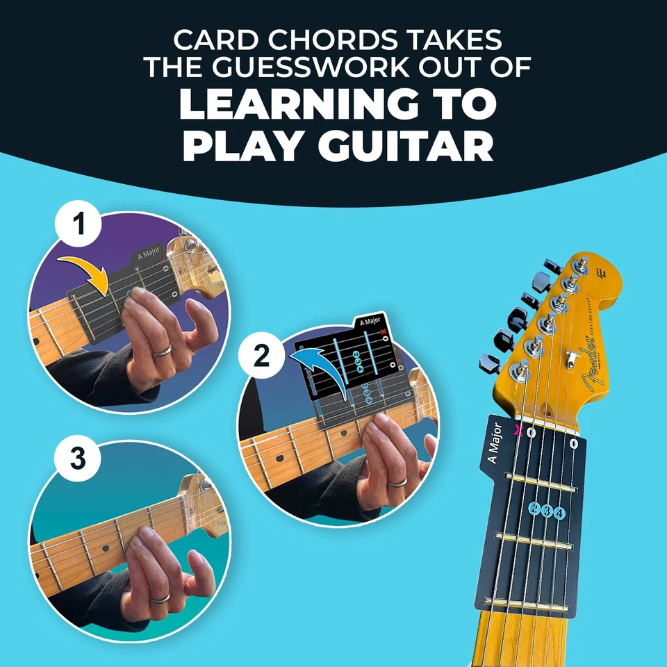 Learn Guitar in Minutes Card Chords (Strat Edition) GUITAR CHORDS allow you t... - Image 3 of 4