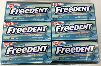 Wrigley's Freedent Spearmint Gum Plenty Pack Candy Bulk Box 12 Ct 180 Pieces