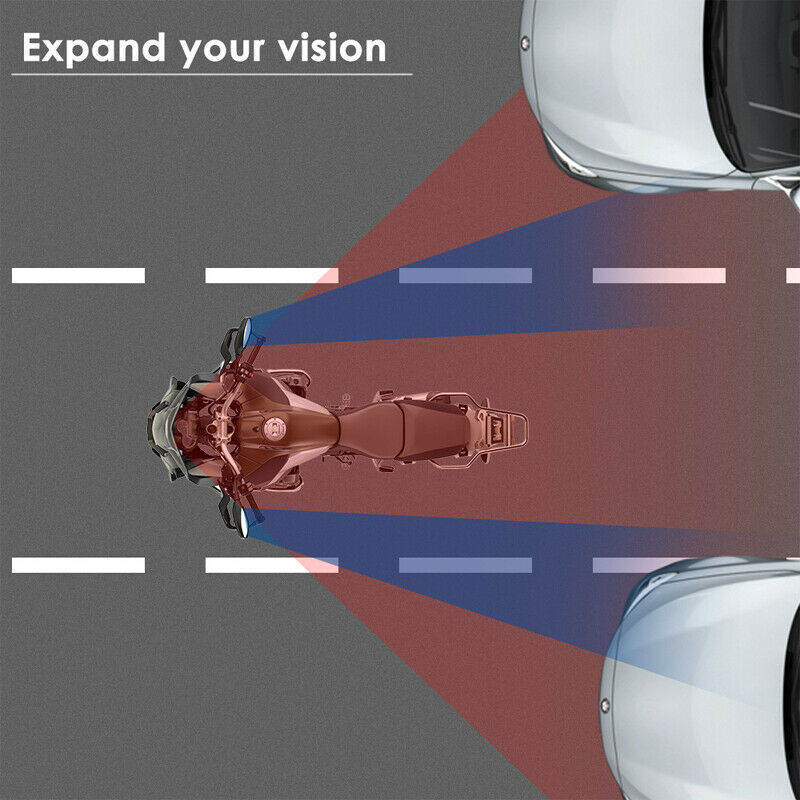 180 Degree Motorcycle Blind Spot Mirror Rearview Mirror Antiglare Wide