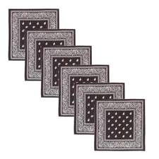 2 Pack Bandana 100% Cotton Paisley Print Double-Sided Scarf Head Neck Face Mask