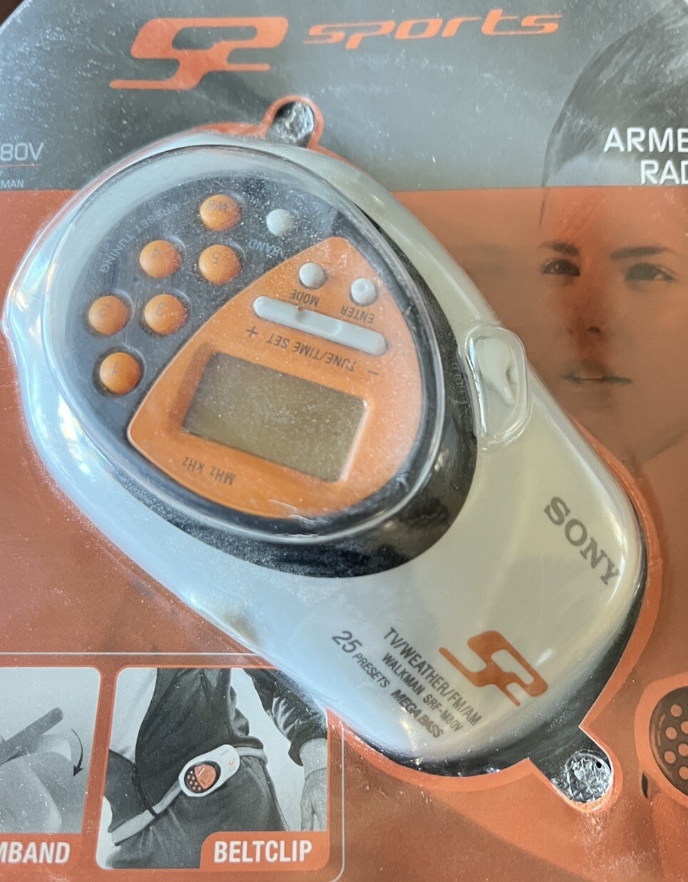 New Sony Sports SRFM80V S2 Sports Armband Radio TV Weather FM/AM