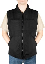 Rothco Black Concealed Carry Backwoods Canvas Vest With Hook And Loop Closure
