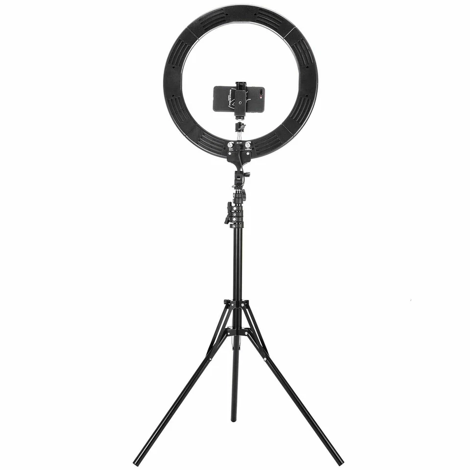18" LED SMD Ring Light Kit with Stand Dimmable 6600K for Makeup Phone Camera - Image 3 of 4