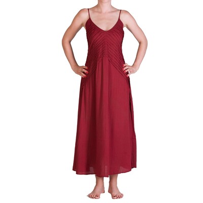 PANASIAM natur Kleid bordeaux lang elegant Abendkleid Rock ...