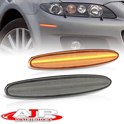 Clear Lens Housing LED Turn Signal Side Markers Light Lamp For 2003-2008 Mazda 6