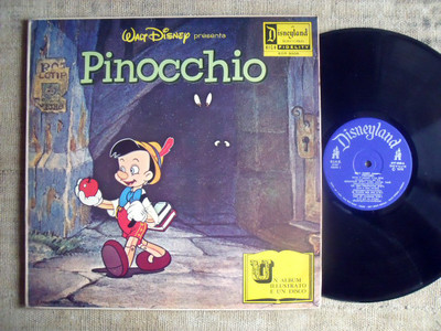 Pinocchio Walt Disney Lp 33 With Gatefold Cover And Illustrated Book Colour Ebay