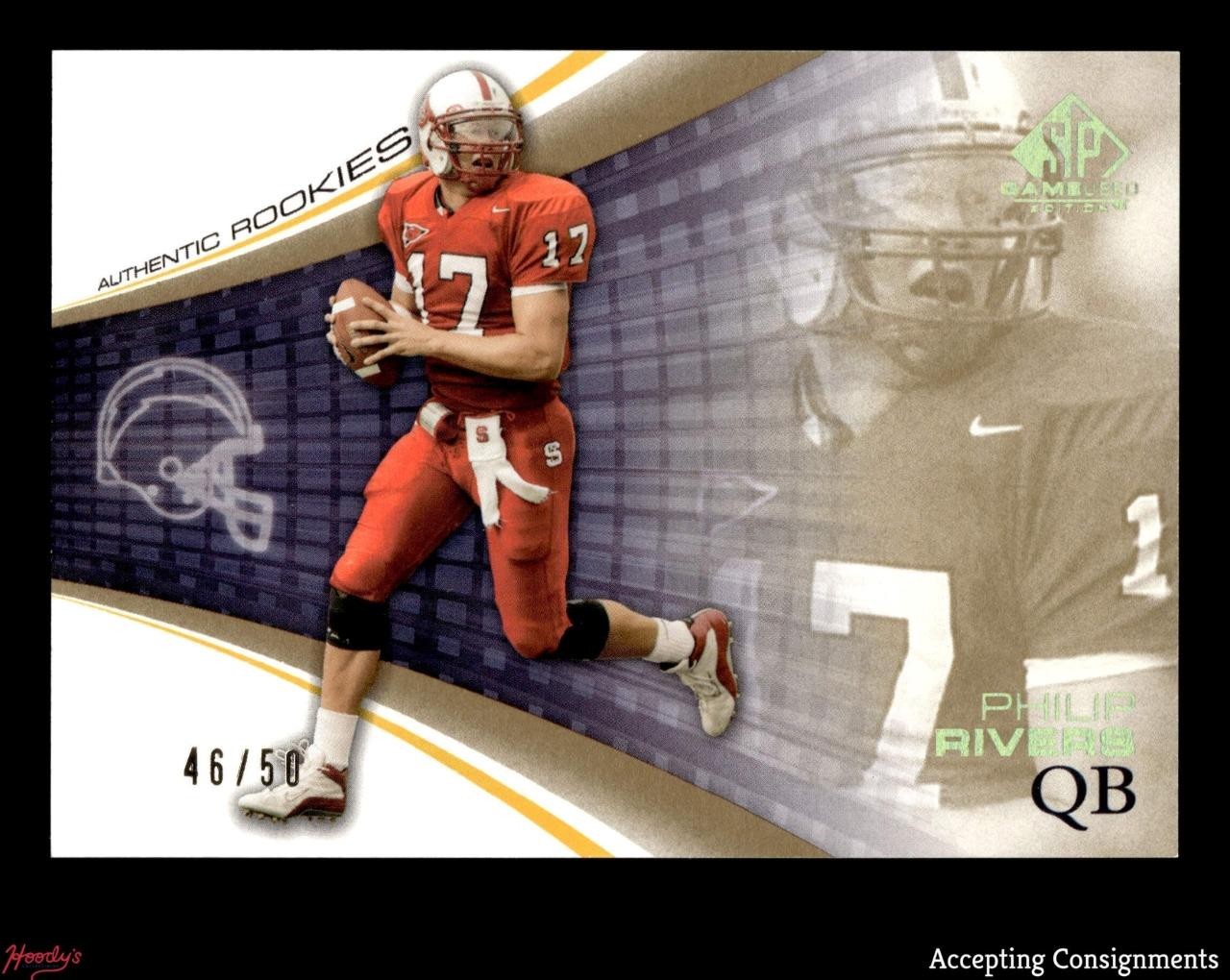 Philip Rivers SP Game Used #108 Gold