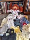 Vintage Cabbage Patch Doll Red Hair GREEN Eyes Pacifier + CLOTHES SHOES COLECO