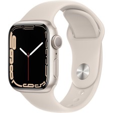 Apple Watch Series 7 45mm GPS Starlight Case Starlight Band MKN63LL/A Very Good