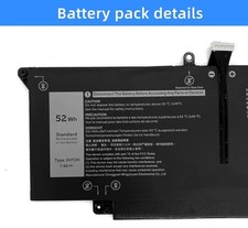 New JHT2H 52Wh 7.6V BATTERY FOR DELL Latitude 7410 7310 009YYF Y7HR3 HRGYV 4V5X2