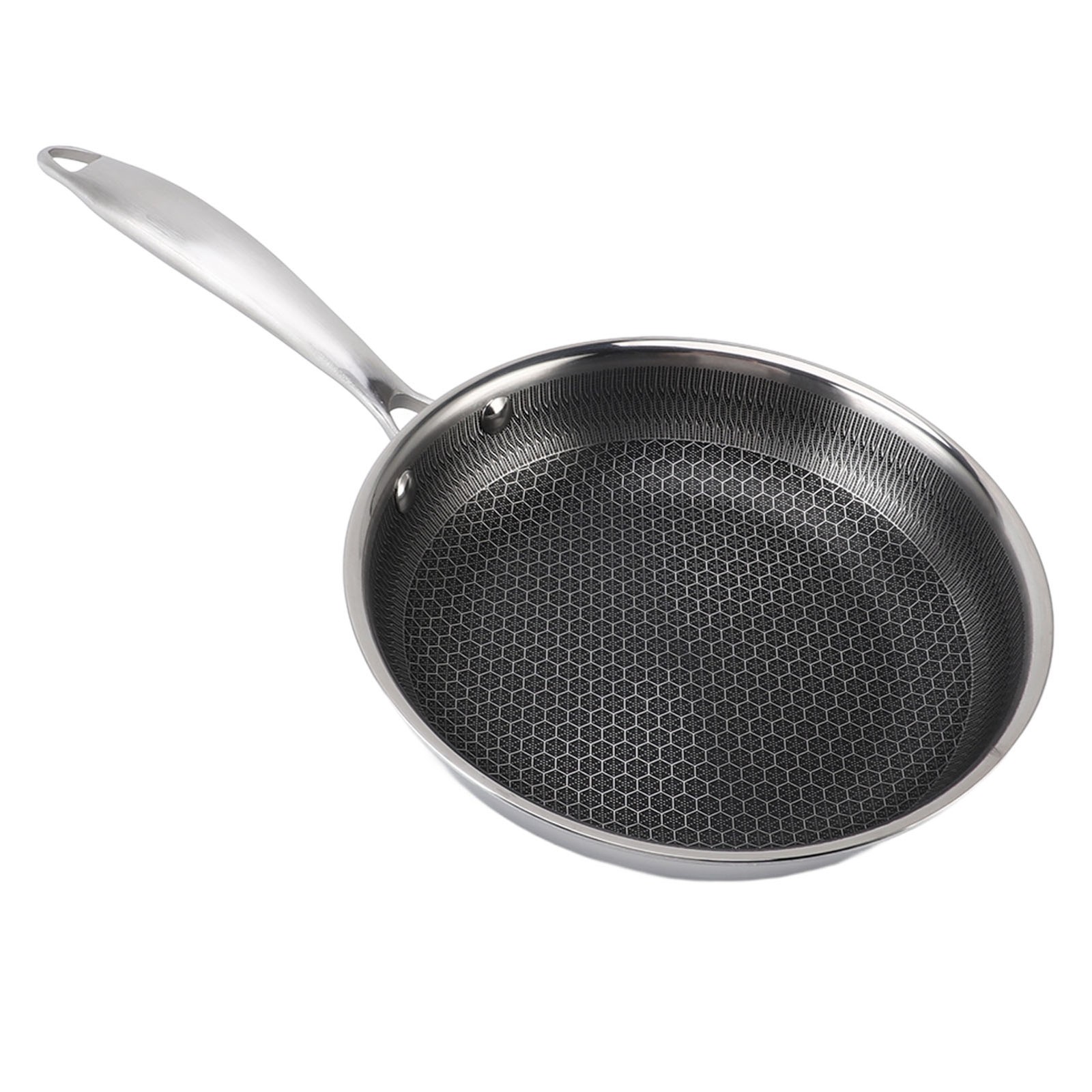 316 Stainless Steel Frying Pan With Double Sided Design Prevents Stick For Induc