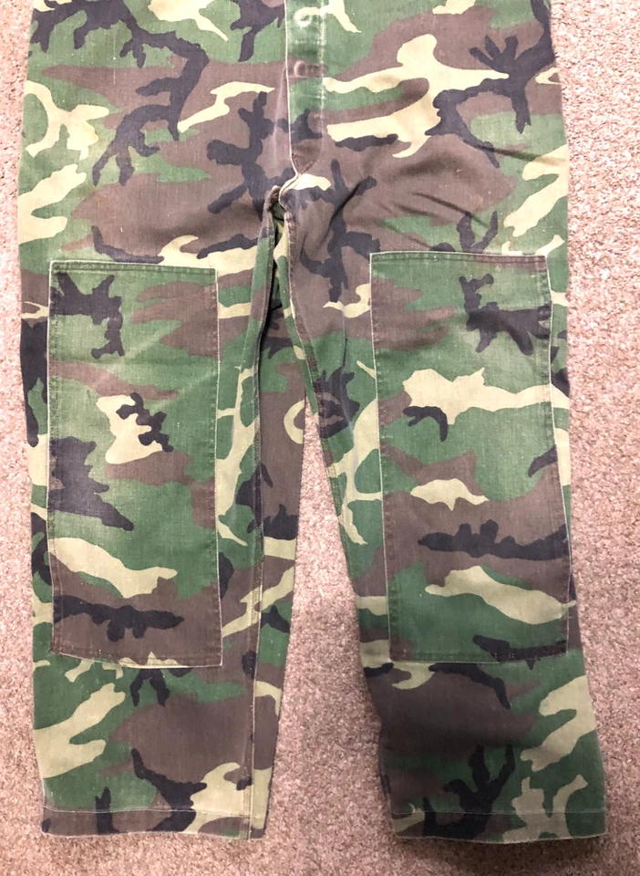 Винтажный комбинезон Liberty двойной передний колено холщовый камуфляж охотничьи нагрудники размер 48x32 - Изображение 3 из 4