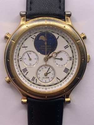 Vintage Seiko Age of Discovery Quartz Chronograph ~ Alarm ~ 7T36-7A10 ~ 7T36A ~