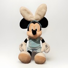 Disney Store Mickey Mouse Bunny Original 18" Plush Bunny Ears Bow Tie Easter