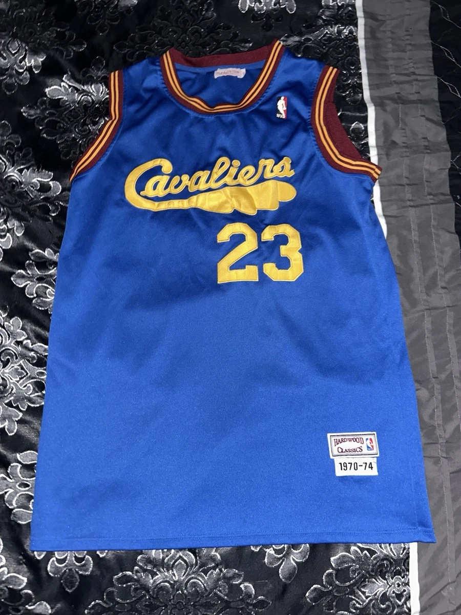 Throwback Mens Blue Cleveland Cavaliers Lebron James Jersey 23