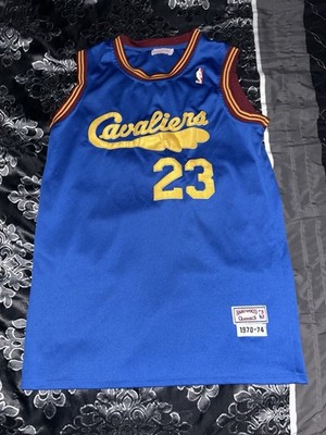 Throwback Mens Blue Cleveland Cavaliers Lebron James Jersey 23 - Size 56 2X/3X