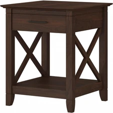 Key West Nightstand with Drawer in Bing Cherry by Bush Furniture
