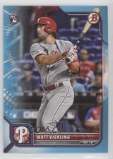 2022 Bowman Sky Blue Border /499 Matt Vierling #89 0c7s