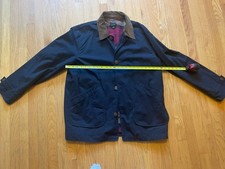 Mens JCrew Chore Coat Jacket Corduroy Collar Blanket Lined Size XL