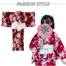 Women's Yukata Kimono, Tailored, Washable, Cherry Blossom Pattern, 9 Piece Half