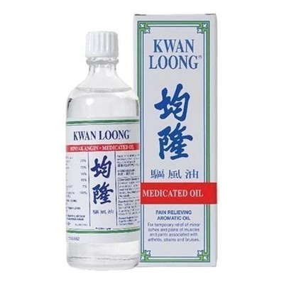 3 X Kwan Loong Medicated Oil 57ml Stomach Ache Headache Menthol & Eucalyptus Oil