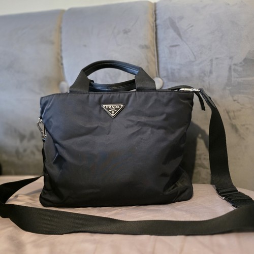 Prada Re-Nylon Briefcase Tote Bag 