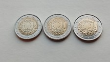 2 euro flag of Europe 2015 Slovenia, Slovakia & Germany High Grade