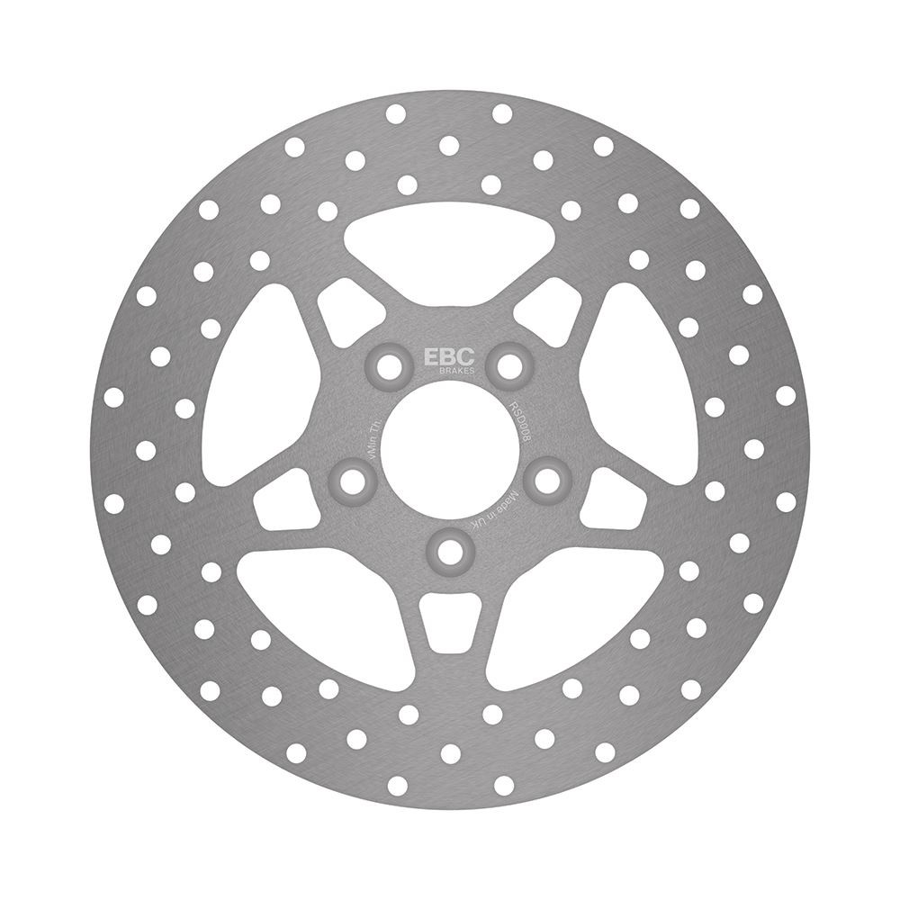 EBC Solid Disc Rear Right for HD Sportster XL 883 N Iron Cast Twin Discs 2009-13