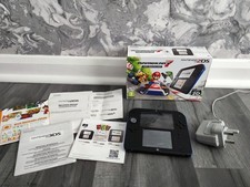 Nintendo 2DS Console Blue Black Mario Kart 7 Installed Boxed Handheld - VGC!!!