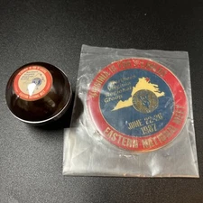 Vtg 1987 Ford V8 Club Shift Knob & Emblem Eastern Ntl Meet Virginia Regional