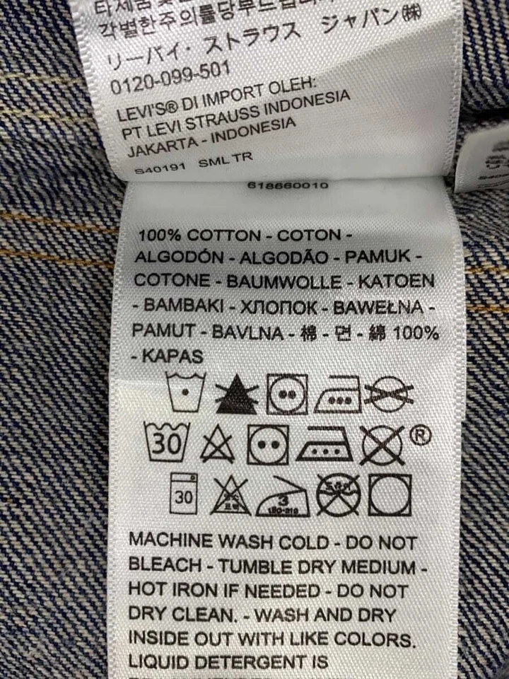 Blusa Levi’s Vintage Clothing G Jean Triple Plisado 1880 Repro S Algodón IDG Usada Foto 4 de 4
